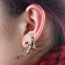 Fashion Silver Tone Dragon Clip On Stud Earring