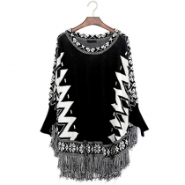 Ethnic Customs Style Cape-style Tassels Sweater