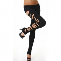 European Style Sexy Hollow Out Holes Elastic Leggings Render Pants