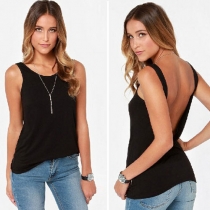 Sexy Backless Round Neck Tank Top