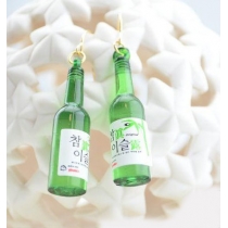 Creative Cute Green Bottle Studs Earrings
