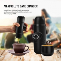 Black Portable Espresso Machine Mini Coffee Maker