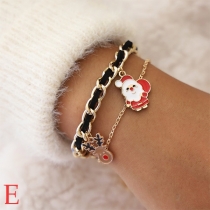 Fashion Snowman/Santa Claus/Elk Pendant Bracelet 