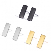 Simple Style Rectangle Shaped Alloy Stud Earrings