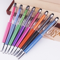 2 in 1 Colorful Crystal Stylus Pen