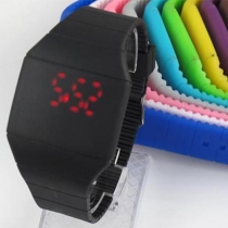 Fashion Candy Color Unisex Ultra Thin Touch Screen Digital LED Watch