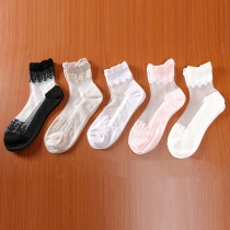 Hot Sale Ultrathin Transparent Lace Spliced Stockings