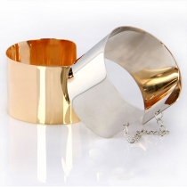 Punk Style Gold/Silver-tone Mirror Metallic Bracelet