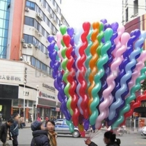 100PCS/Pack Multicolor Twist Spiral Latex Balloons