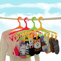 Multi Function Windbreak Plastic Hanger with 8 Clothespins
