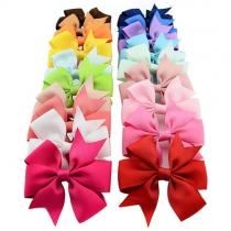 Multi Colored Sweet Bowknot Kids Hair Clips Hairpins
