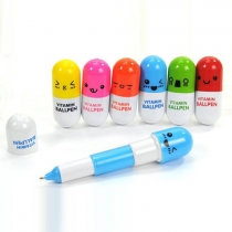 Cute Pill-shaped Retractable Ballpoint Pen