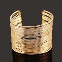 Fashion Gold/Silver-tone Alloy Iron Wire Bracelet
