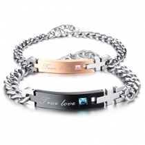 Fashion Hypoallergenic Titanium Steel Couple Bracelets