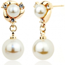 Fashion Rhinestone Pearl Earrings