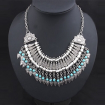 Retro Style Coins Tassel Necklace