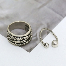 Retro Style Alloy Rings Two-piece Set
