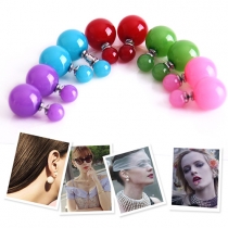 Fashion Candy Color All-match Gourd Stud Earrings