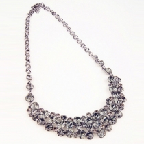 Fashion Crystal Pendant Sweater Necklace
