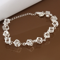 Fashion Silver-tone Crystal Bracelet