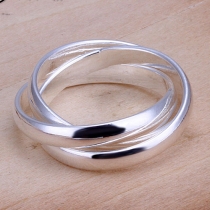 Simple Style Silver Tone Ring