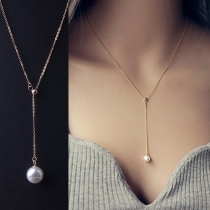 Fashion Pearl Pendant All-match Necklace