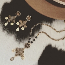 Fashion All-match Sweater Necklace/Earrings