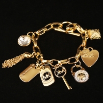 Fashion Gold/Silver-tone Rhinestone Bracelet