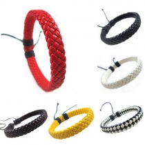 Retro Style Hand-braided PU Leather Bracelet
