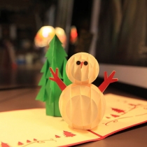 Cute 3D Snowman Christmas Greeting Cards