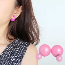 Fashion Candy Color Pearl Stud Earrings