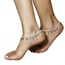 Fashion Crystal Tassel Pearl Ankle Chain