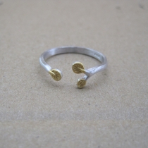 Simple Style Silver Tone Ring