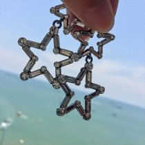 Fashion Rhinestone Star Earrings