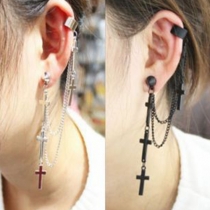 Punk Style Crosses Tassel Earrings