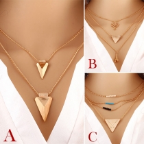 Fashion Gold-tone Multilayer Necklace