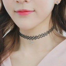 Fashion Star Pendant Lace Necklace