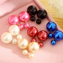Fashion Double-Sided Faux Pearl Studs