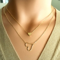 Fashion Layered Heart Necklace