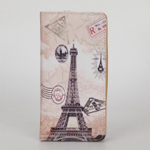 Cute Style Eiffel Tower Pattern Long Wallet