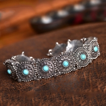 Retro Style Turquoise Beads Choker Necklace 