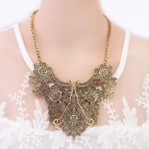 Retro Style Gold/Silver-tone Exaggerated Necklace