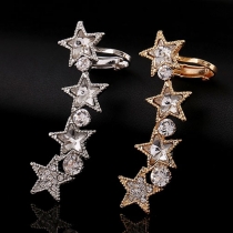Fashion Rhinestone Stars Stud Earrings