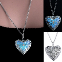 Fashion Luminous Heart Pendant Necklace