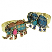 Ethnic Style Colorful Elephant Ring