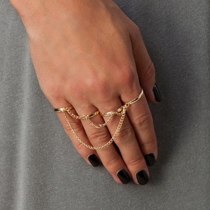Fashion Gold/Silver-tone Tassel Ring