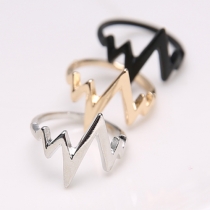 Chic Style Geometric Electrocardiogram Rings