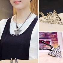 Fashion Style Triangle-Shaped Hollow Out Necklace