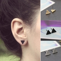 Fashion Style Solid Color Unisex Triangle Stud Earrings