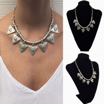 Ethnic Style Alloy Triangle Pendants Necklace